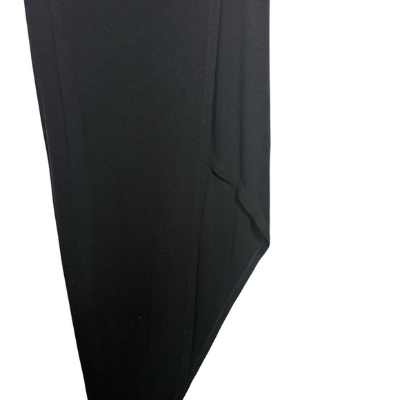 BCBGMaxazria Mercer Jersey Ribbed Asymmetrical Wrap Skirt Black XXS - Picture 6 of 9